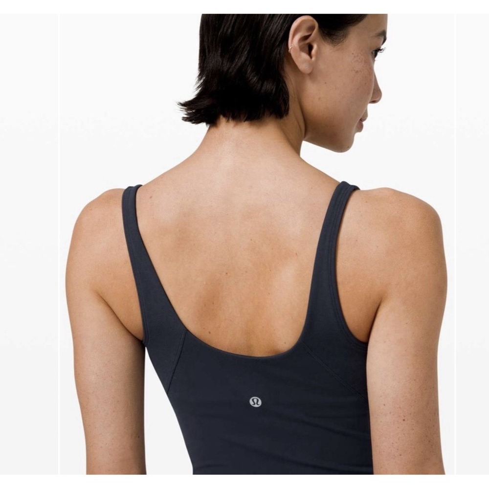 Lululemon NULU Align Tank Top True Navy Sz 10 Shelf Bra Gym Lounge Cropped
